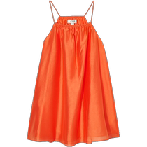 COS Womens Casual Fit Racer Back Slim Sling Gathered Top Orange