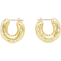 COS Womens Crystal Embellished Earrings Gold 1210450001