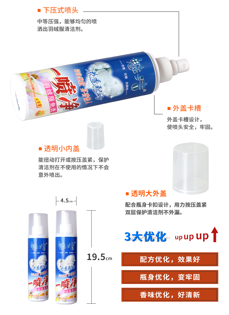 Charm Jie Down Quần áo Chất làm sạch khô Giặt Chất lỏng Khử nhiễm Quần áo Chất tẩy rửa Quần áo Không cần xịt Xịt - Dịch vụ giặt ủi 	nước tẩy quần áo màu kao