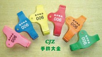 CJZ-P06 mechanical lock key hand card wash bath swimming fitness bath sauna hand number plate bracelet