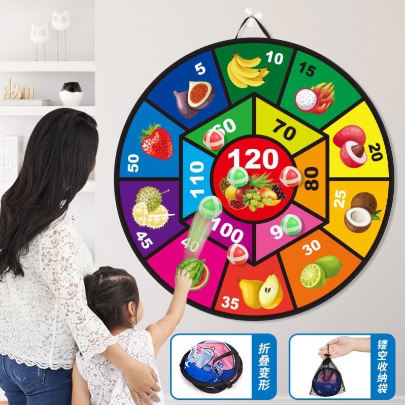 Children Flying Label Range of Throwing Sticky Target Ball Toddler Shooting with Sticky Ball for Sticky Ball home Stained Cloth Toy