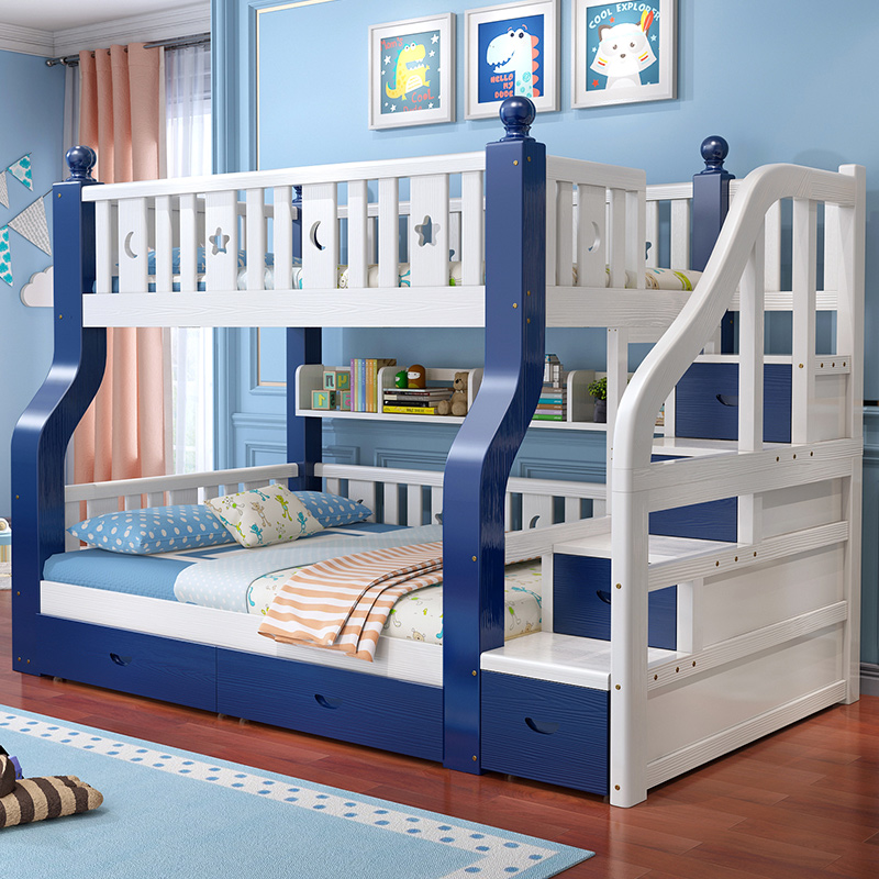 Bunk bed bunk bed all solid wood two-story high and low bed small apartment child mother bed adult double bunk children's bed