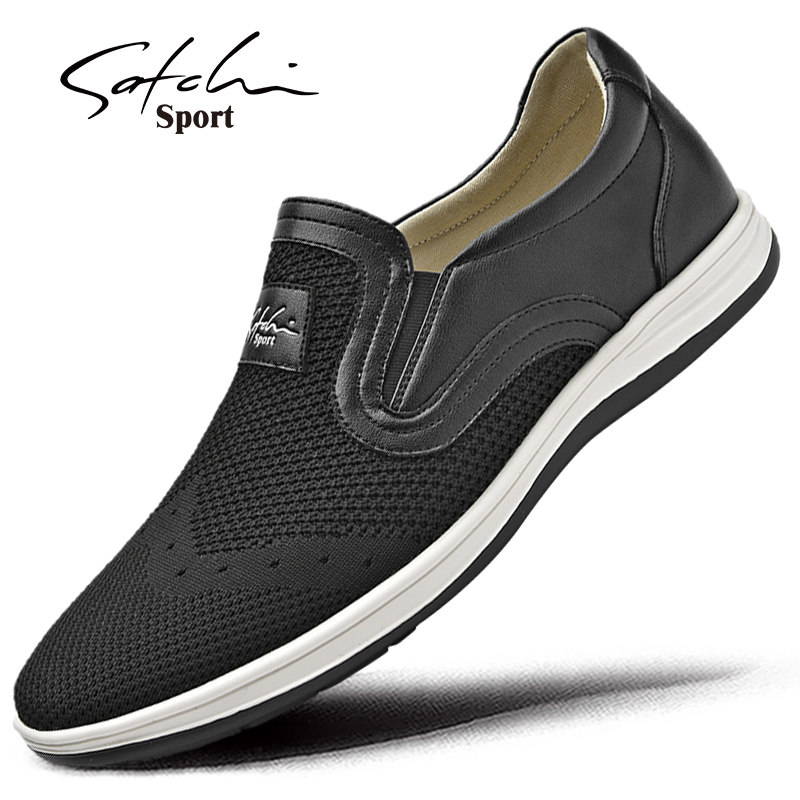 Sand Chi sports men's shoes autumn breathable new mesh one pedal old Beijing cloth shoes cover feet lazy canvas shoes