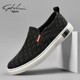 Shachi Men's Shoes Winter Cloth Shoes 2025 New Trendy Versatile Slip-On Loafers Men's Casual Driving Shoes