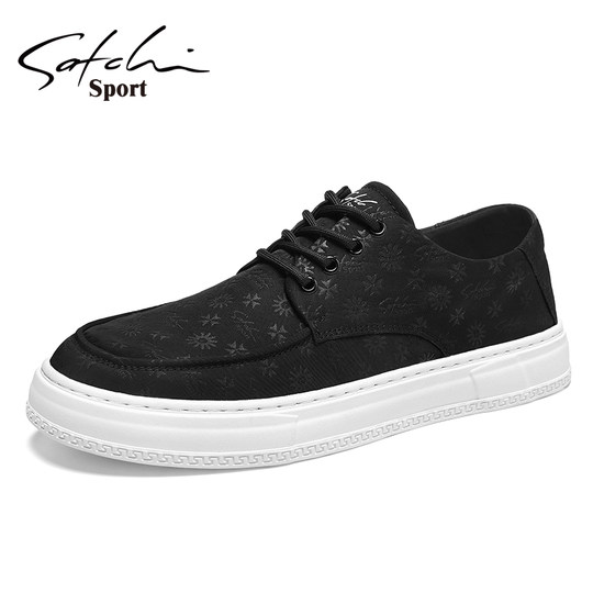Satchi/Sachi Men's Shoes Genuine Winter 2025 New Sneakers Simple Casual Shoes Men's Versatile Canvas Shoes