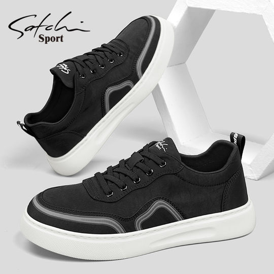 Shachi Men's Shoes Winter 2025 New Men's Casual Shoes Brand Fashion Cloth Shoes Soft Sole Comfortable Sneakers Trendy