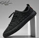 Shachi Men's Shoes Autumn 2025 New Slip-On Lazy Elastic Band Cloth Shoes Men's Trendy Versatile Slip-On Sneakers