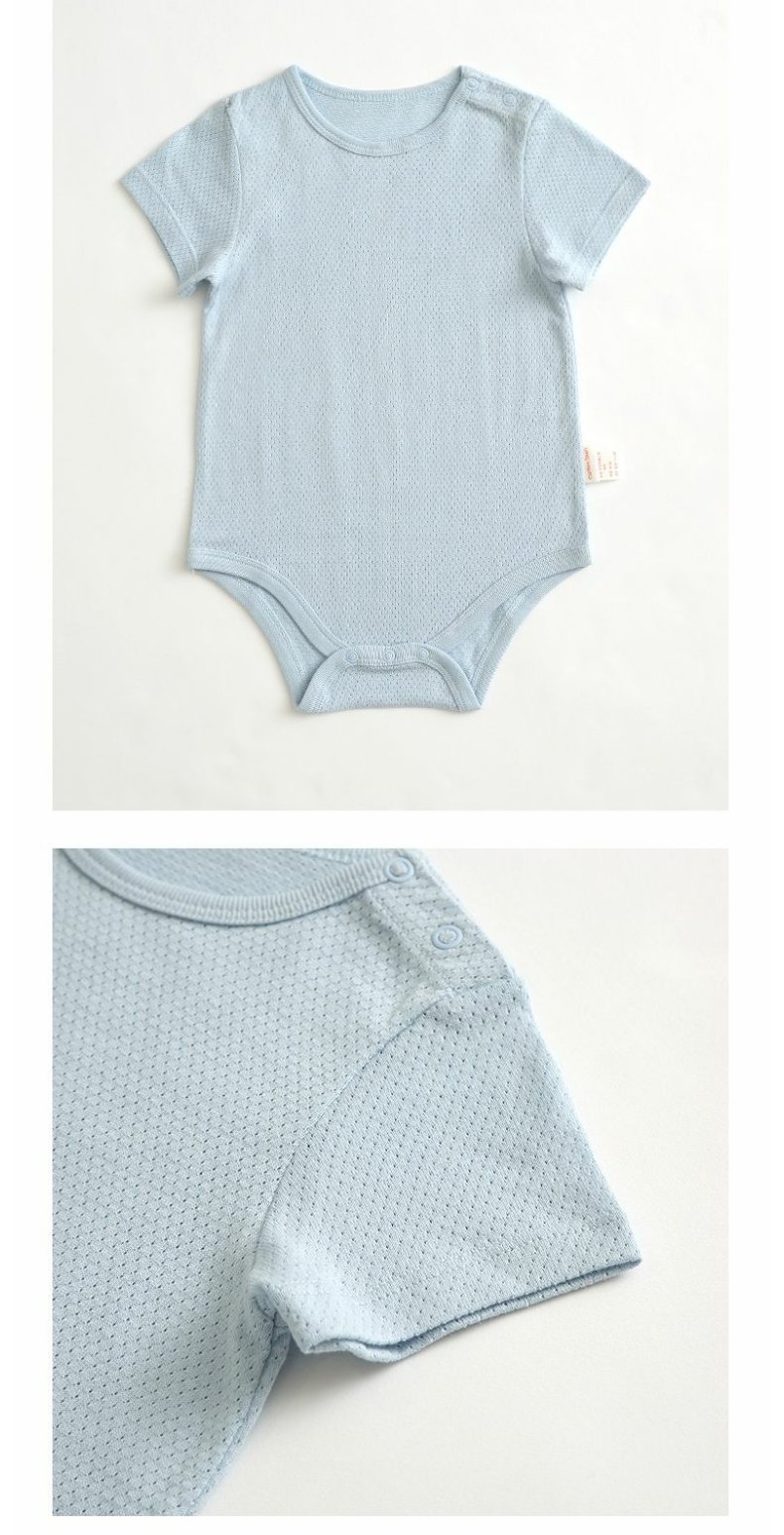 Cotton Hall Bé đan lưới Tam giác Haber Quần áo sơ sinh cho bé Xiêm Quần áo mùa hè cho bé Áo mỏng - Áo liền quần body cotton thông hơi cho bé
