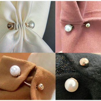 French cufflinks for men and women with double-ended spiral pearls