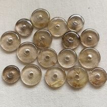 Pure natural crystal hairy buckle pendant can be used as a key chain safe accompanying