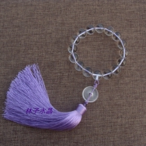 Original natural high quality white crystal round beads safe buckle car suspension car gear beads auspicious safety car decoration