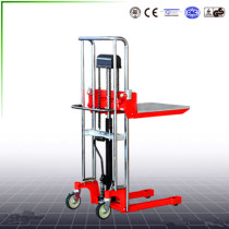 400kg lifting 1 1 meter light stacker manual hydraulic lifting vehicle Mini forklift platform