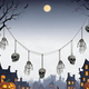 Halloween decoration horror props skull skull hand string haunted house secret room hanging decorations interior decoration