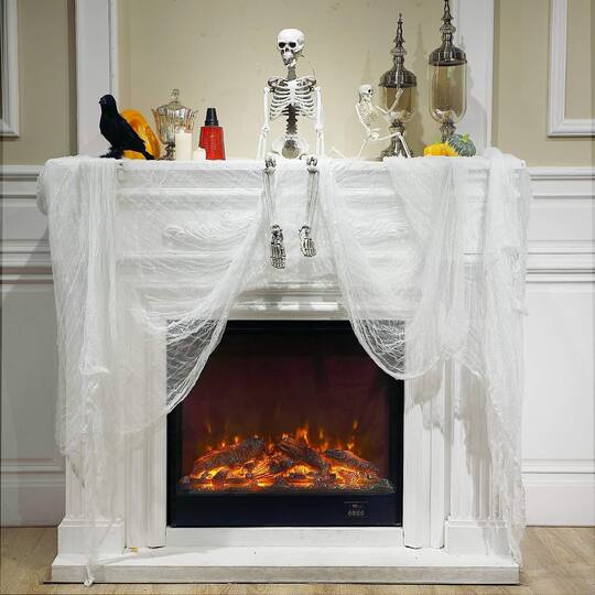 Halloween decoration gauze hanging cloth hole black blood stained cloth indoor horror scene outdoor layout props