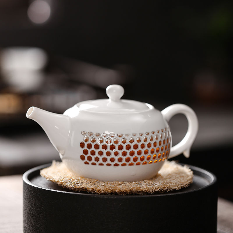 Hui shi and exquisite originality ceramic kung fu tea set home tea cup teapot jingdezhen contracted tureen tea art