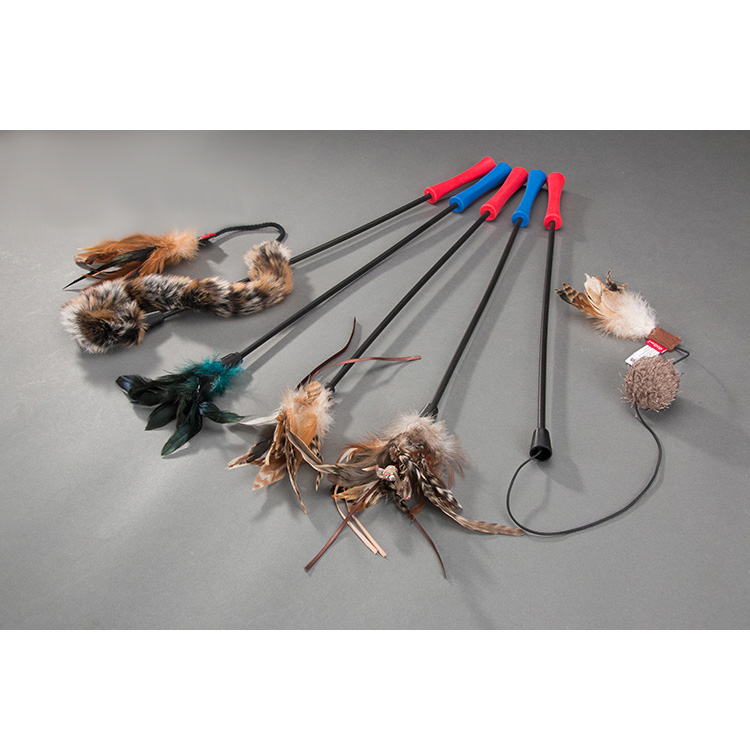 Expensive to amuse cat stick super long flexible elastic handle wool ball bell self-hi artifact feather cat toy