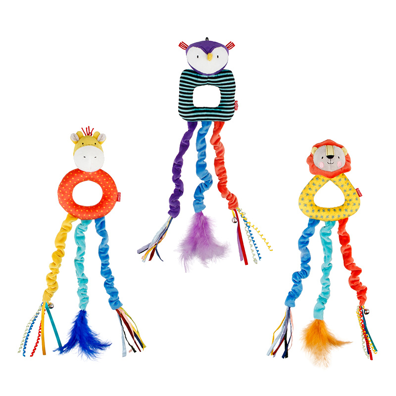 Expensive to knock the cat toy bite can hang elastic hand-held funny cat stick feather bell to relieve boredom and self-hey interaction