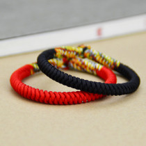 This Life Year Tiger Year Five Color Line Red Rope Bracelet Handmade Five Colorful Diamond Junction Ping-a-Mens Lovers Rope