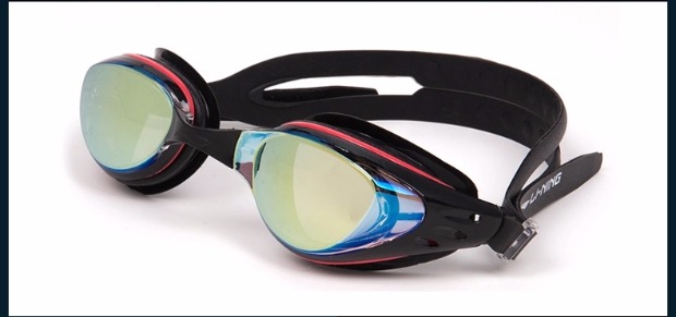 Kính bảo hộ Li Ning Kính bơi thời trang cận thị bình thường Thiết bị bơi chống nước chống sương mù HD cho nam và nữ mua kính bơi