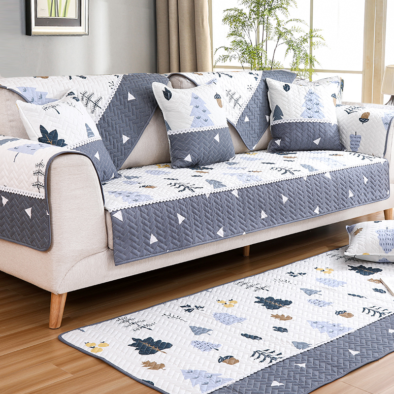 Sofa cushion cover four seasons universal non-slip fabric cotton living room cotton sofa seat cushion cover towel full cover