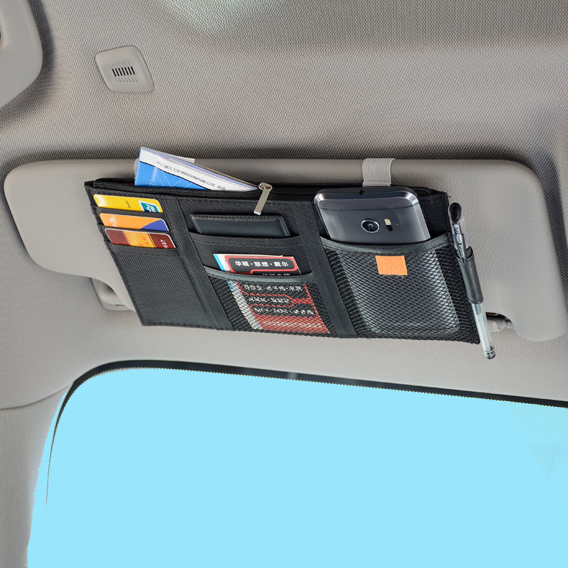 Car visor storage set multi-function storage bag car business card holder storage bag car business card holder