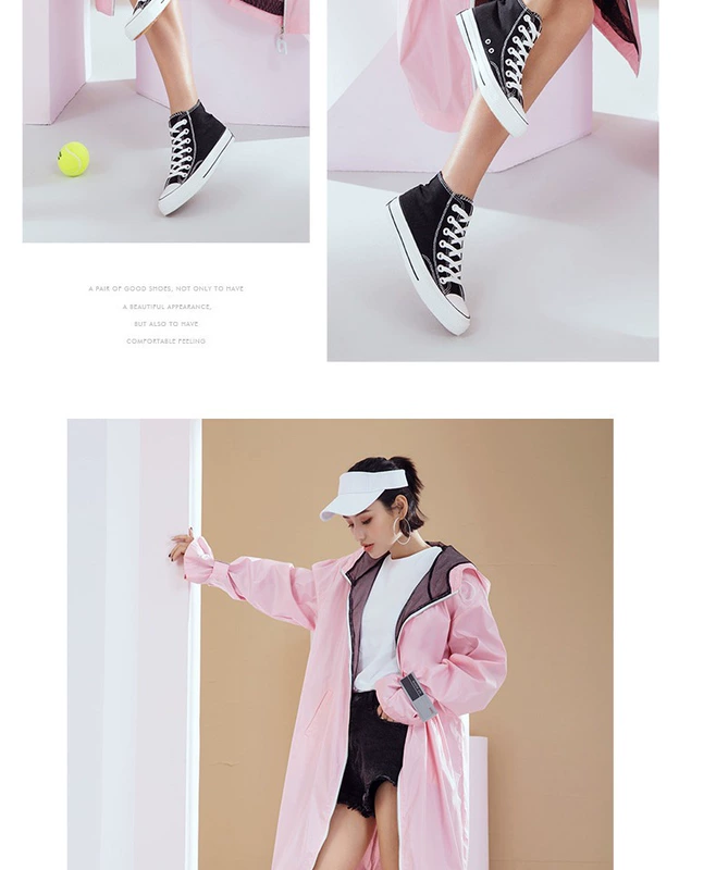 mật ongGIRL2019 mùa xuân giày cao mới cao giày nữ gió núi giày ulzzang giày phẳng hoang dã - Plimsolls giày sneaker nữ trắng