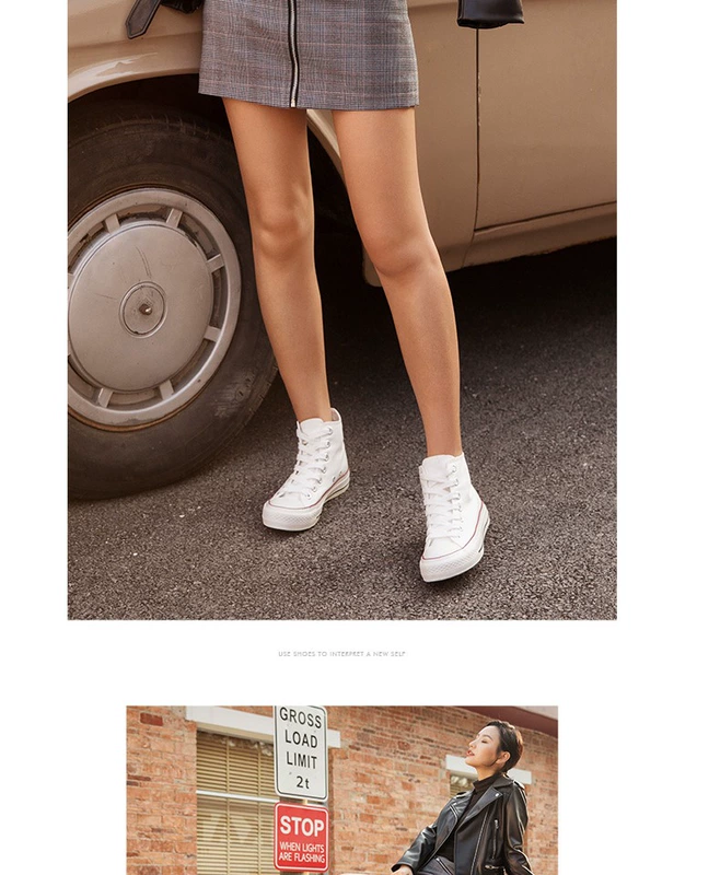 mật ongGIRL2019 mùa xuân giày cao mới cao giày nữ gió núi giày ulzzang giày phẳng hoang dã - Plimsolls giày sneaker nữ trắng