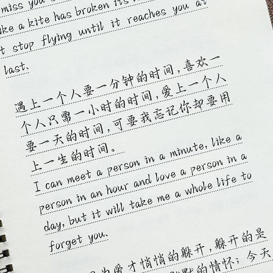 Calligraphy Handwriting Hard-Pen Copybook for Boys and Girls, Beautiful Fonts, Inspirational Quotes, Writing Materials for Copying, Opening and Ending Paragraphs
