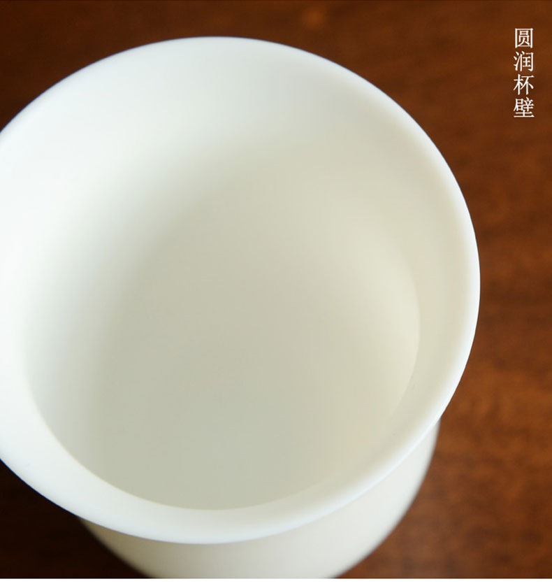 Become precious little Chinese dehua white porcelain suet jade porcelain ceramic cups undressed ore unglazed sample tea cup kung fu tea masters cup