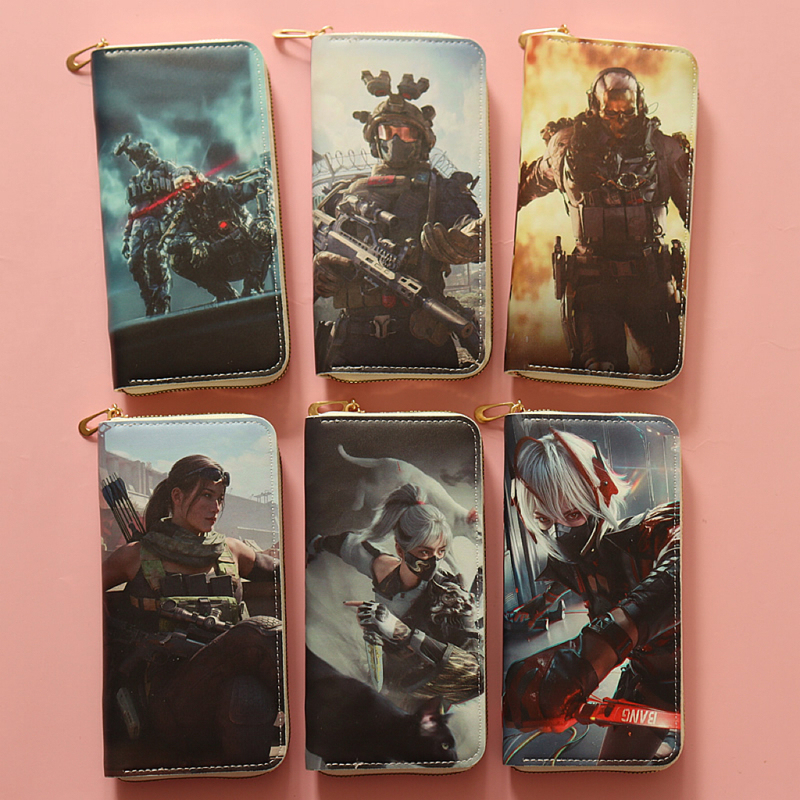 2026 New Delta Action Game Cartoon Long Zipper Wallet Large Capacity Coin Purse for Boys, Kids, and Students