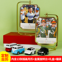 Taiwan calendar creative desktop business office metal calendar ornaments customized 2021 Yue time gift box Diy creative photos personalized gift customization reminder card month calendar can be customized by Enterprise