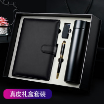 Leather gift box loose-leaf notebook thickened business notepad creative diary book Custom notebook gift office notepad custom logo set notebook office Book