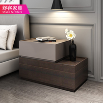 Italian light luxury bedside table Simple modern bedroom storage cabinet multi-function locker Net red smoky bedside cabinet
