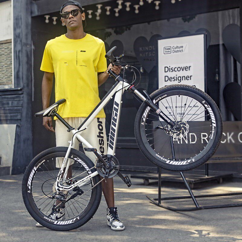 Climbing car male and female style variable-speed cross-country aluminum alloy bike disc painstaking and shock racing light adult student bikes