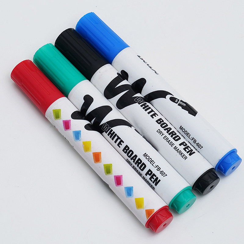 Whiteboard pen Water-based pen erasable easy-to-wipe creative water-based pen black small white board pen erasable thick head size bold 10 packs