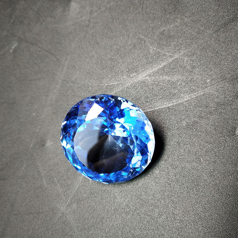 Sapphire Loose Stone Ring Ring Face Pendant Pendant Necklace Accessories Colored Diamond Sea Blue Sri Lankan Cornflower