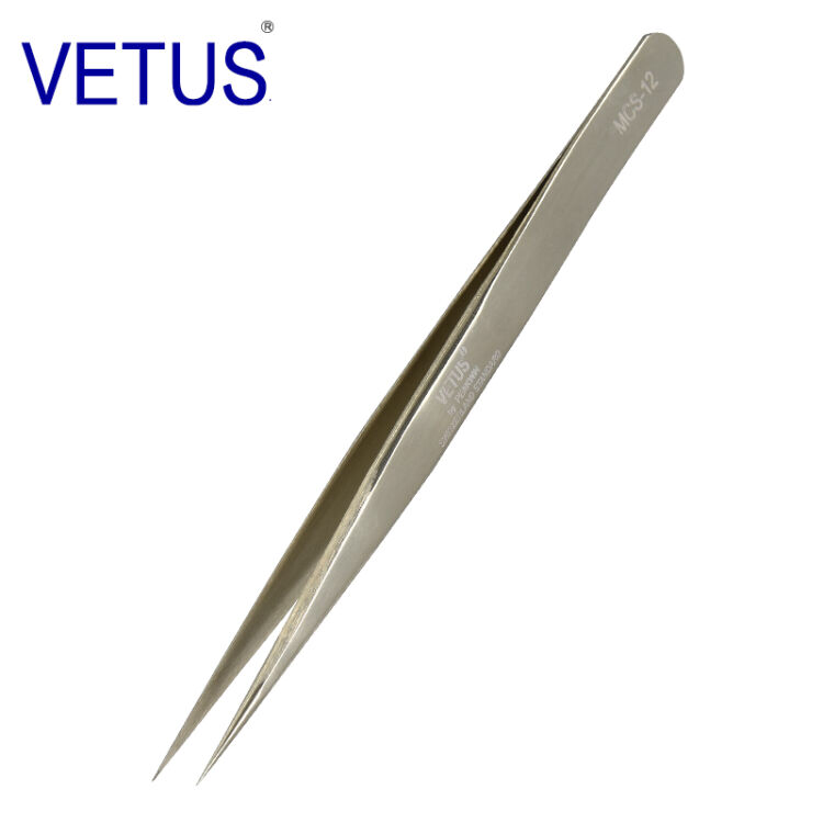 VETUS dazzling beauty makeup mascara MCS-12 tweezers silver peacock, stainless steel anti-acid, corrosion resistant