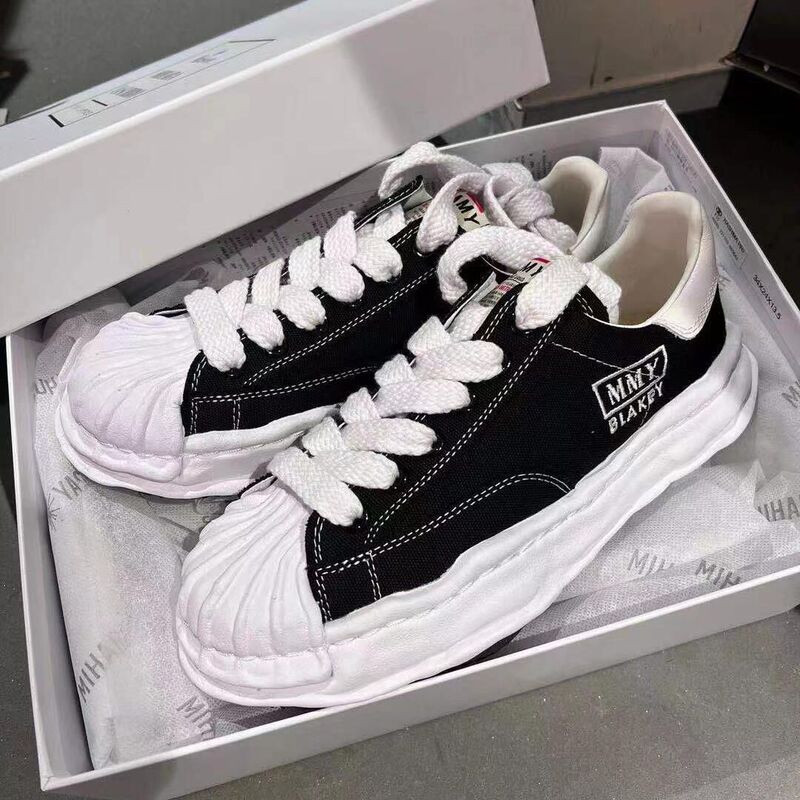 Mmy Mihara Yasuhiro Dissolving Shoe Shell-Toe Canvas Shoes Mihara Shawn Yue Height-Increasing Thick-Soled Canvas Men's Sneakers