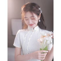 White lace banner robe 2022 new Renaissance Young Renaissance Pure Wind Modified Student Dress