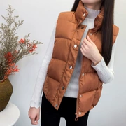 婉 2018 thu đông 2018 áo thun cotton nữ ngắn phiên bản Hàn Quốc của vest vest không tay vest vest vest