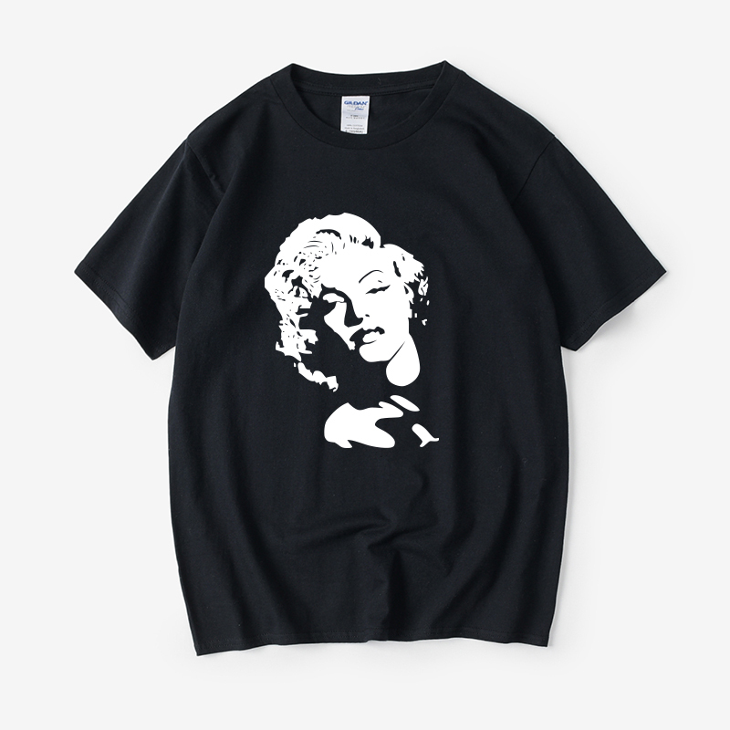 Marilyn Monroe Peripherals Marilyn Monroe Era Goddess T-Shirt Short-Sleeved Round Neck Summer Male and Female Couple