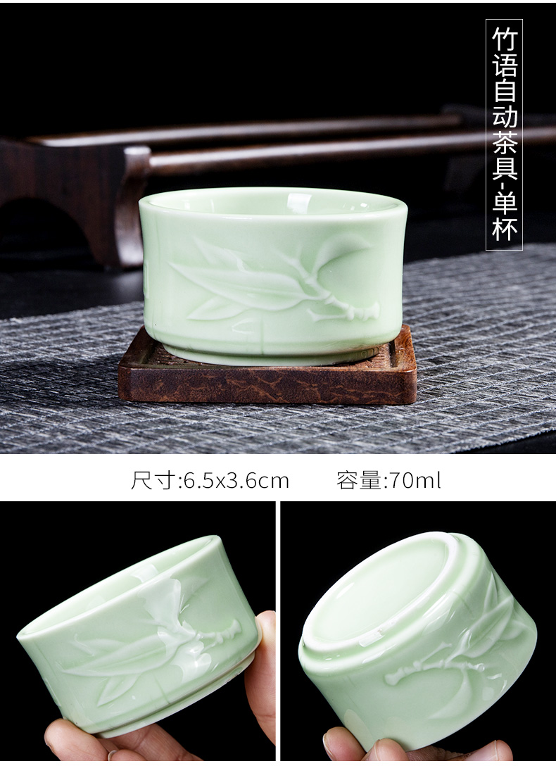 Kung fu tea set single cups of tea taking parts purple sand tea master sample tea cup ceramics, household personal use cups