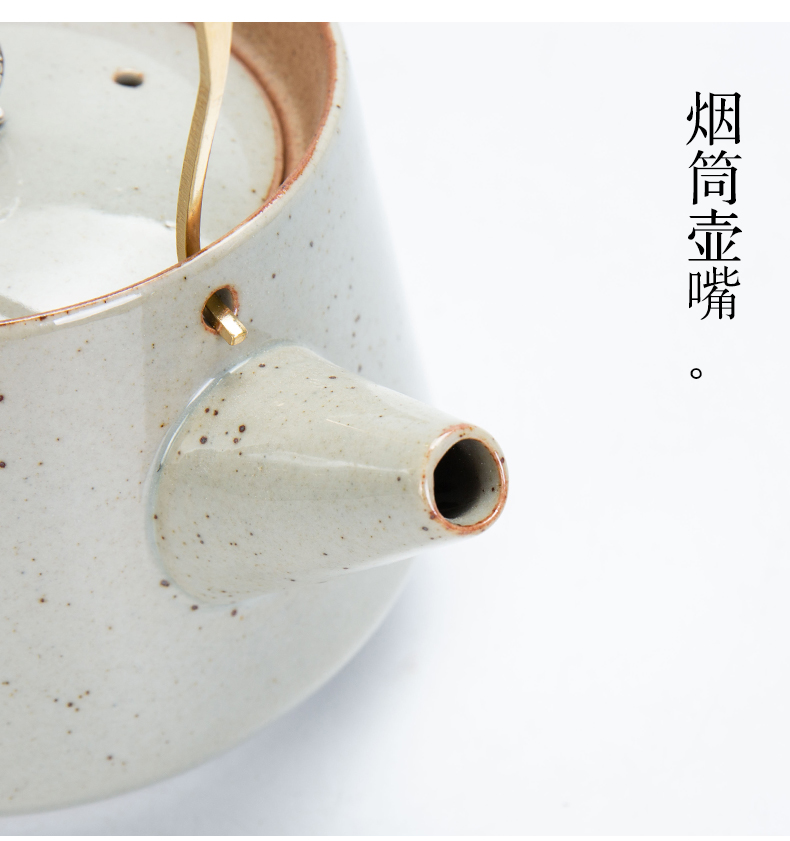 Jane quality ceramic teapot girder are checking flower pot pot kung fu tea set single pot of large tea tea kettle