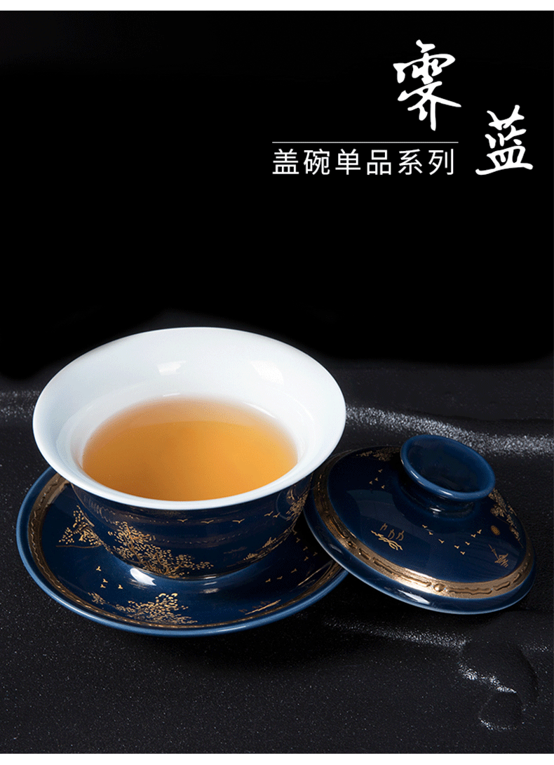Only three tureen tea cups a single large kung fu tea bowls of household ceramics with hand grasp the bop hot tea tea set zero pot