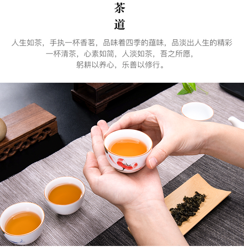 Hand - made pure manual single master cup tea cup white jade porcelain sample tea cup personal kunfu tea bowl suit