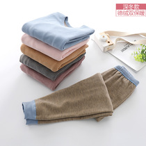 De velvet thermal underwear Childrens winter double layer thickened loose suit incognito self-heating autumn clothes autumn pants home clothes