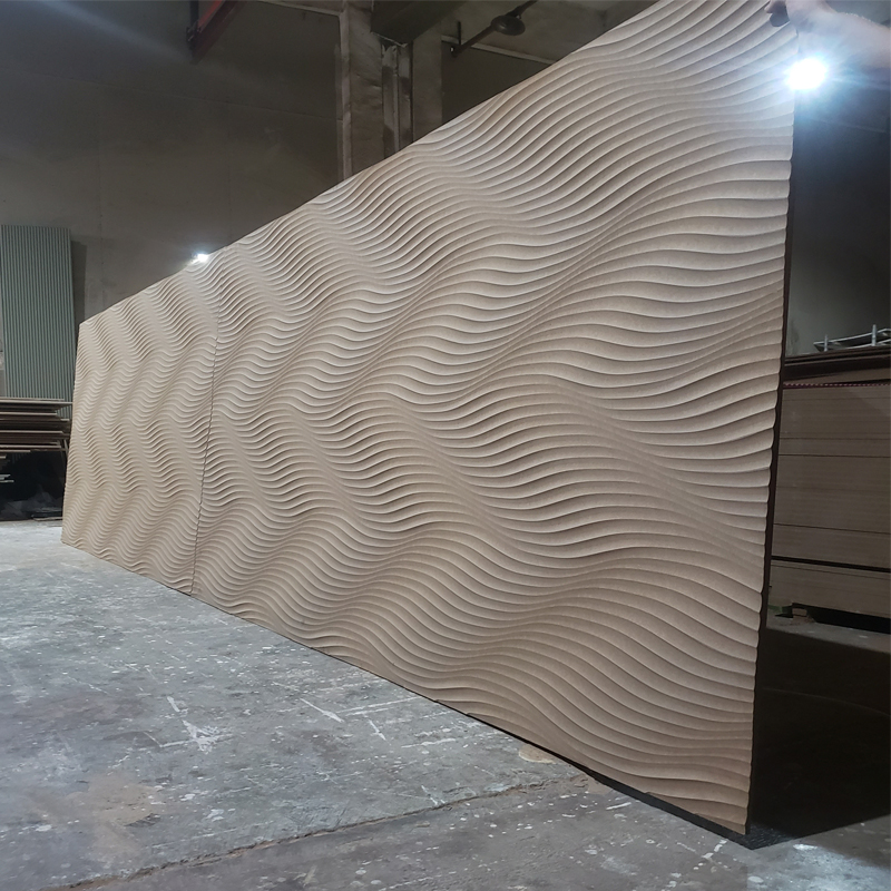 Spot surf pattern wave board living room decorative board corrugated board MDF three-dimensional decorative background wall factory direct sales