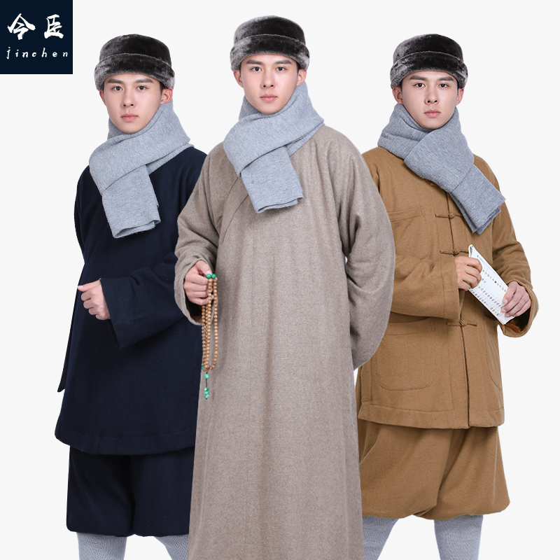Shangyuan Jinchen winter wool and velvet monk's clothing Long coat Warm short coat Arhat coat Monk's clothing Monk's clothing Monk's clothing Monk's robe