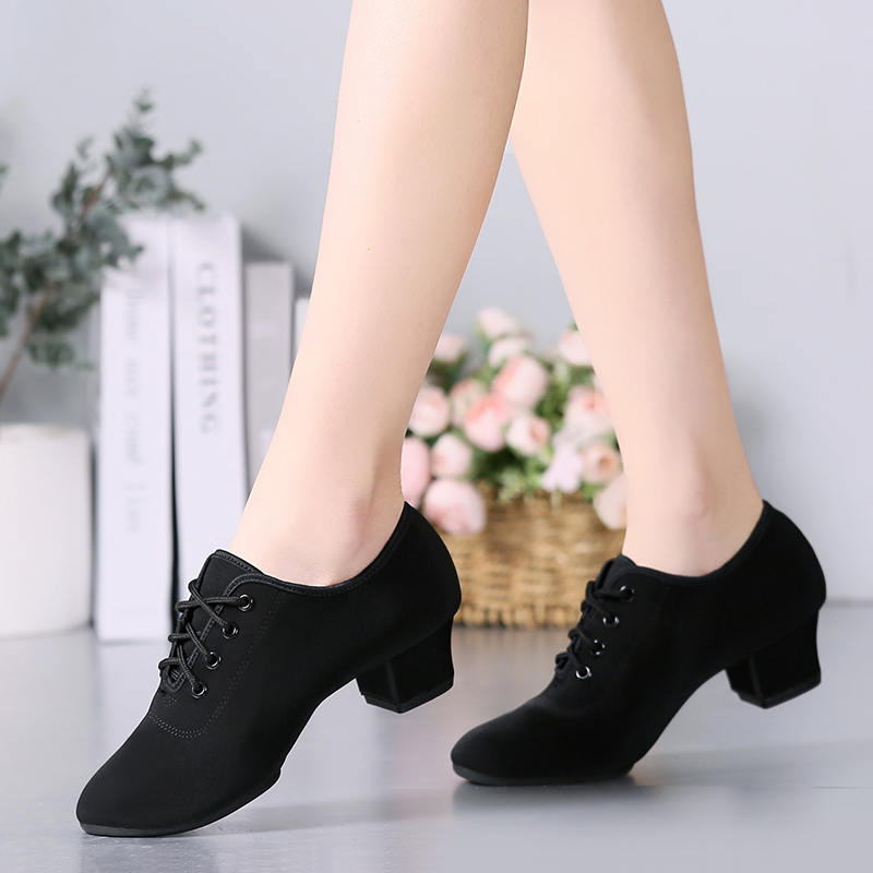 Trisley her Latin dance shoes women's soft-soled sailor dance shoes adult mid-heel dance shoes indoor body shoes dancing shoes