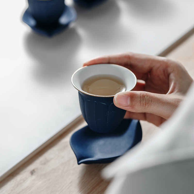 The Self - "appropriate material sample tea cup ceramic cups kung fu tea set coarse pottery matte enrolled Japanese simple pure color small tea cups